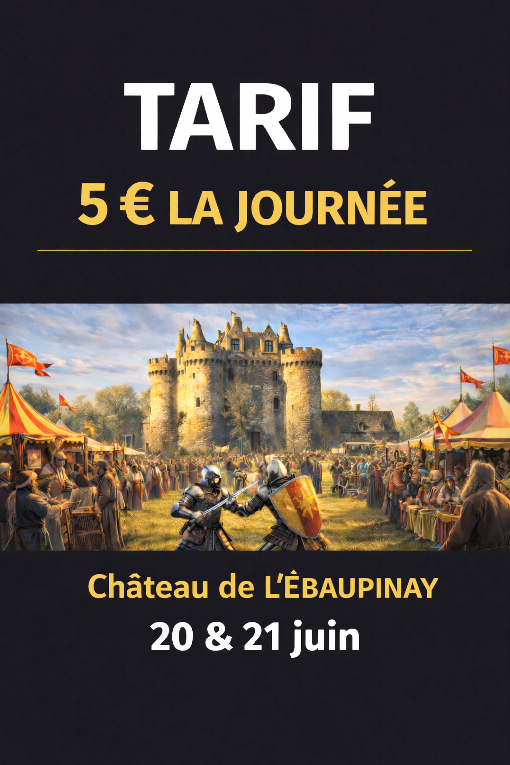 Billet 1 Journée Fête Médiévale