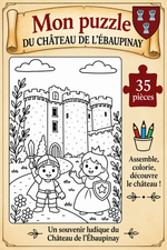 Puzzle 35 pièces à colorier en bois